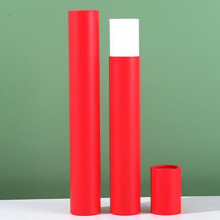 10PCS Gift Wrap Paper Tubes 5.3x36.5cm Red for Arts Crafts Scrapbooking Storage