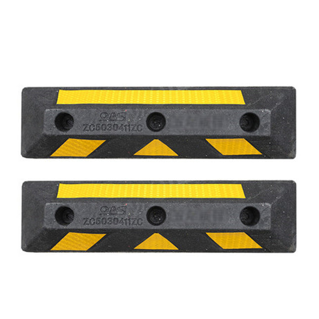 2PCS Rubber Parking Curb Wheel Stop for Driveway and Car Park