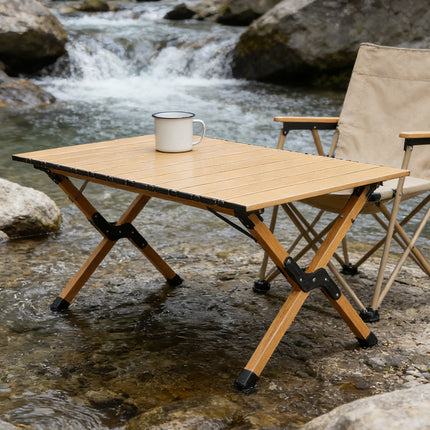 Foldable Camping Table Portable Outdoor Picnic Dining Table X Leg 90×59cm