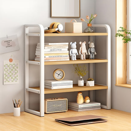 3-Tier Adjustable Desktop Storage Rack Space Saving Sturdy for Office Home Use