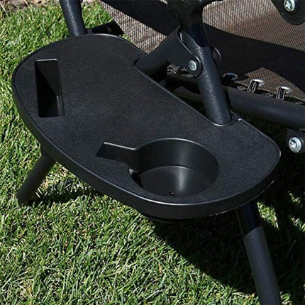 2pcs Clip On Side Table Tray Cup Holder For Sun Lounger Camping Chair Outdoor