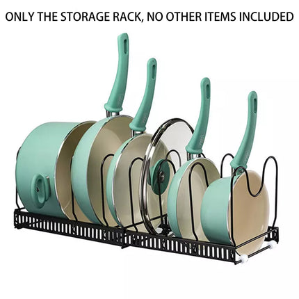 Retractable Kitchen Storage Rack Pot Lid Holder Cutting Board Organizer Stand