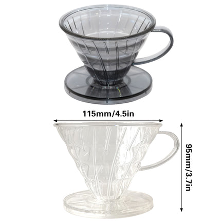 Household Hand Drip Coffee Filter Cup Reusable Plastic Cone Shaped HeatResistant