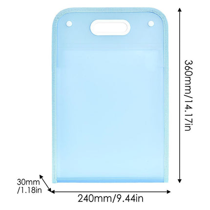 2PCS 13 Pocket A4 File Storage Bag Large Capacity Organizer Durable Documents