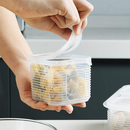 Crisper Refrigerator Storage Box Plastic Sealed Food Compartment Organizer Set