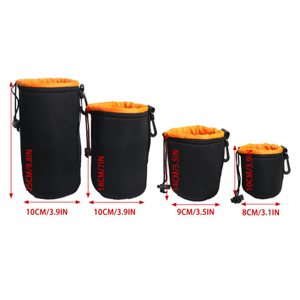 4PCS Waterproof Camera Lens Bag Durable for DSLR Mirrorless Camera Lens Storage