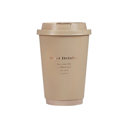 50PCS Coffee Paper Cups with Lids 330/380/500ml Disposable Takeaway Hot Drink