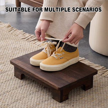 Solid Wood Low Tatami Coffee Table 50cm Japanese Floor Tea Table for Bay Window