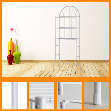 Over Toilet 3 Tier Bathroom Floor Storage Shelf White