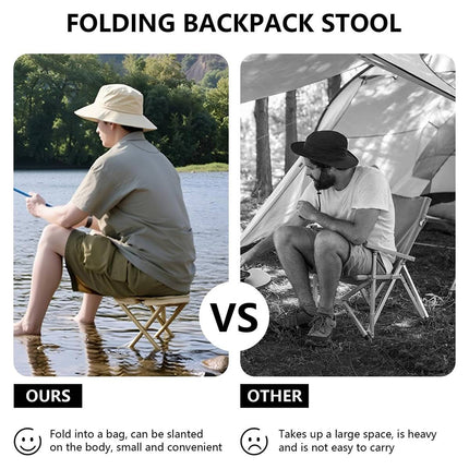 Portable Folding Camping Stool with Side Pocket