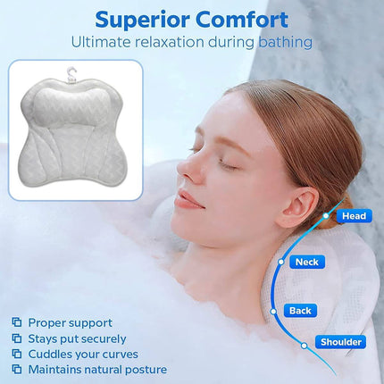Butterfly Mesh Bath Pillow with 6 Suction Cups