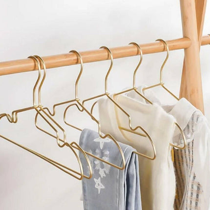 Gold Aluminum Small Clothes Hangers 30 Pack Compact