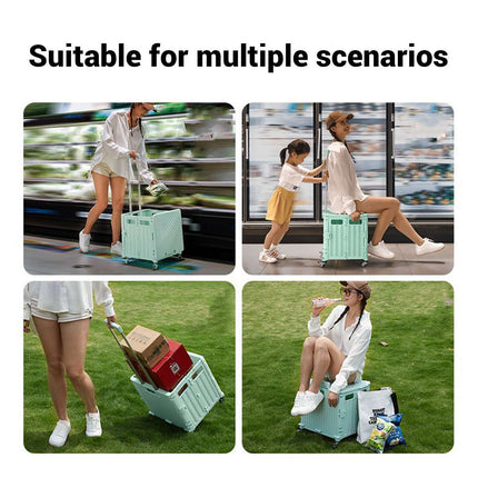 Portable Foldable Shopping Cart Grocery Trolley Wheels Collapsible Supermarket