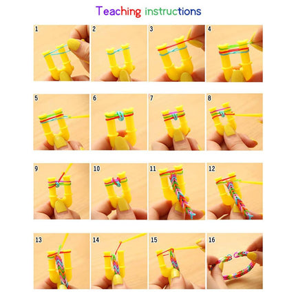 15000Pcs Rainbow Rubber Bands with 3 Layer Storage Case Weaving DIY Craft Set