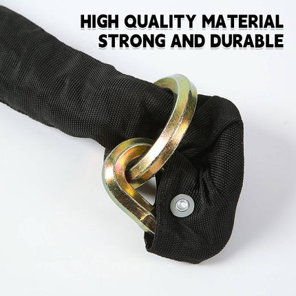 Motorcycle Bicycle Chain Lock with U-Lock Hardened Steel Anti-Theft Keyed Set