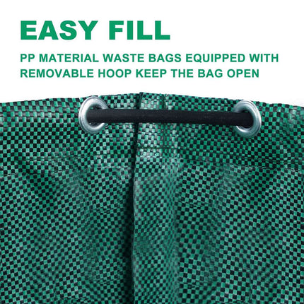 Garden Waste Bags 8 Pack 272L Reusable Heavy Duty Leaf Lawn Collection Sacks