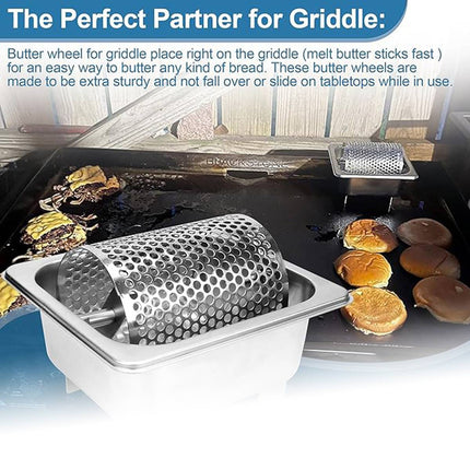 304 Stainless Steel Butter Roller with Collection Tray