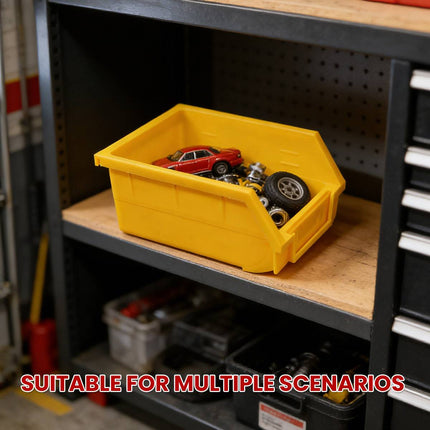 Yellow Plastic Parts Bins 5 Pack 14x10.5x7.5cm