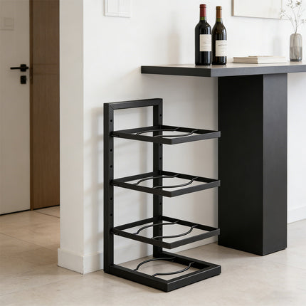 4 Tier Kitchen Cookware Storage Rack Pot Pan Organiser Countertop Cabinet Shelf