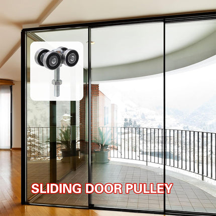 C50 Heavy Duty Sliding Door Roller Track Rail Pulley Bearing Steel Hanger Wheel