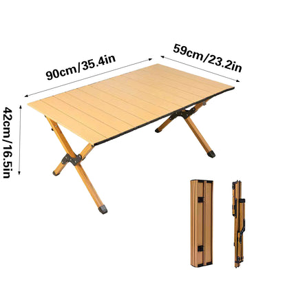 Foldable Camping Table Portable Outdoor Picnic Dining Table X Leg 90×59cm
