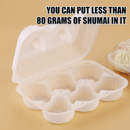 100PCS Disposable Food-Container 4/6 Grids Easy to Stack for Takeaway Box Meal