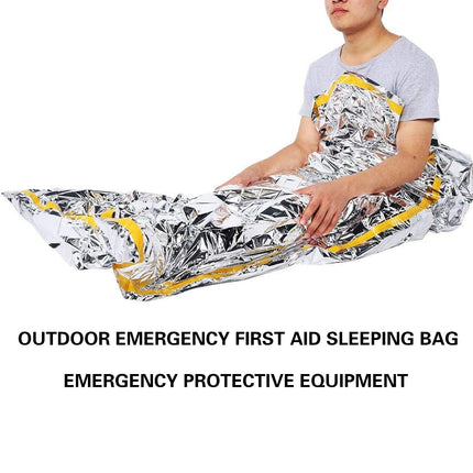 2PCS Outdoor Emergency Survival Sleeping Bag Blanket Keep Warm Reflection