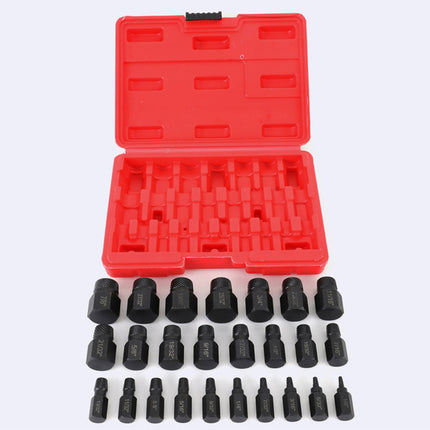 Screw Extractor Set 25pc Multi-Spline Damaged Bolt Stud Remover CR-MO Steel