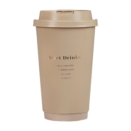 50PCS Coffee Paper Cups with Lids 330/380/500ml Disposable Takeaway Hot Drink