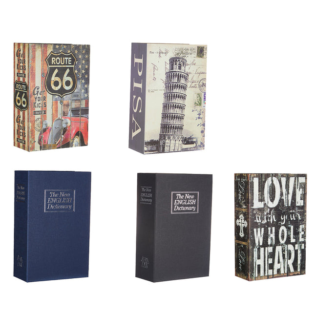 Hidden Book Safe Lock Box for Home and Office Cash Watch Document Storage