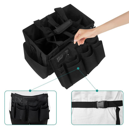 Multi Function Large Capacity Cleaning Tool Storage Bag with Adjustable Strap
