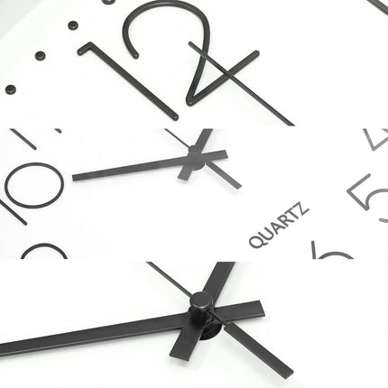 Wall Clock Silent 30cm Round Quartz Hanging Clock for Home Office Living Room