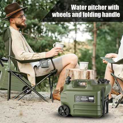 28L Portable Camping Water Storage Tank with Tap Leak Proof Easy Carry Handheld