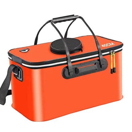 Portable Folding EVA Fishing Bucket Multi Use Live Fish Container with Strap