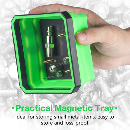10PCS Silicone Magnetic Tool Tray Folding Storage Disk Screw Bolt Organizer