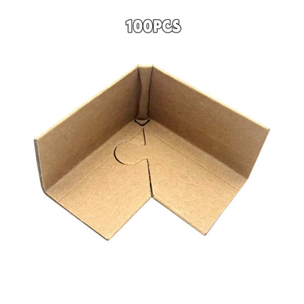 100pcs Kraft Paper Cardboard Corner Protector 90 Degree Angle Guard for Packing