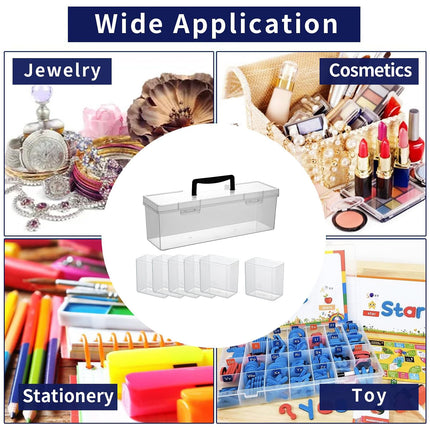 Small Parts Screw Storage Box Transparent Organizer Portable Hardware Toolbox
