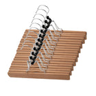 10pcs Solid Wood Skirt Clip Non Slip Hanger Flannel Trouser Clothes Organizer