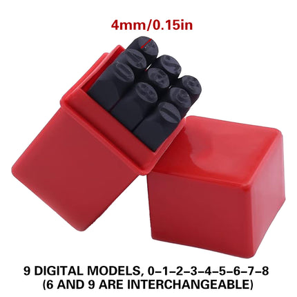 Punch Stamp Set 4MM Steel Letter Number Stamping Tool Kit For Metal Leather Wood