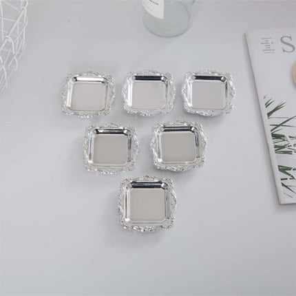 Plastic Square Plates 12pcs Small Reusable Serving Dishes for Party Dinner