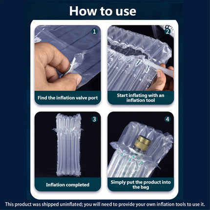 Air Column Protective Bags 100PCS Clear Cushion Packaging for Bottles Electronics