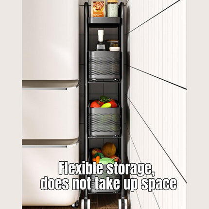 Multi Shelf Bathroom Storage Trolley Organizer with Pull Out Drawer Unit Stand