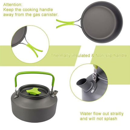 Portable Outdoor Camping Cookware Set for Hiking Picnics Backpacking Travel Use
