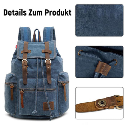 Stylish Blue Canvas Shoulder Bag Mens Travel Crossbody Messenger Tote Bag