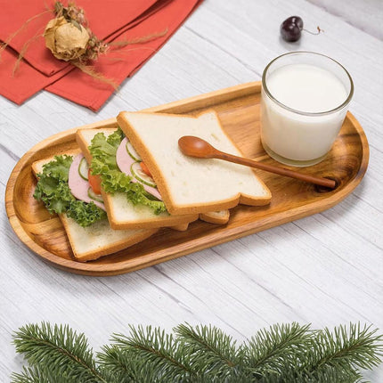 8pcs Wooden Cake Tray Home Serving Tray for Treats Snacks and Desserts Use