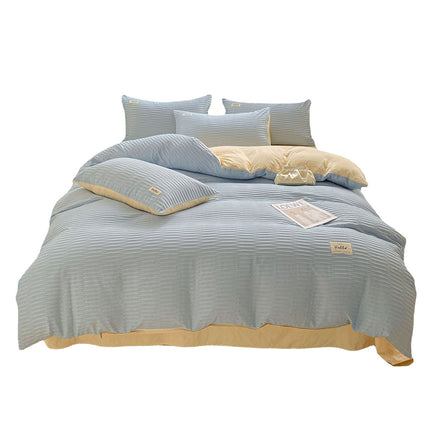 Super Soft Solid Colour Duvet Cover Simple Elegant Bedding Comforter Quilt Case