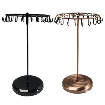 Iron Jewellery Rack Rotating Necklace Display Stand Jewellery Organiser Storage