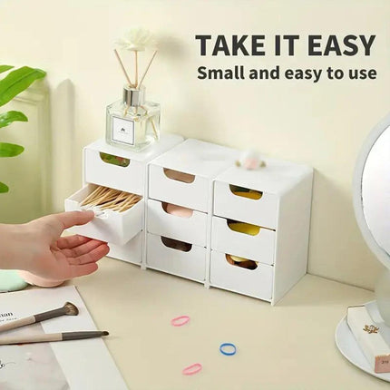 Mini Desktop Organiser Box Portable Storage Box for Office Home Desk Accessories