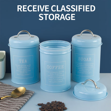 3PCS Sealed Storage Canister Set Milk Powder Coffee Container Kitchen Organizer