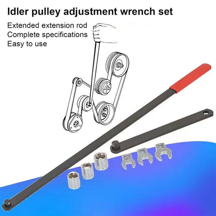 8PCS Idler Pulley Belt Tensioner Wrench Set Car Disassembly Adjustment Tool Kit